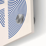 Geometric Bohemian Wall Art | Blue Concentric Circles | Modern Boho Print