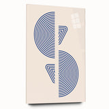 Geometric Bohemian Wall Art | Blue Concentric Circles | Modern Boho Print