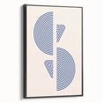 Geometric Bohemian Wall Art | Blue Concentric Circles | Modern Boho Print