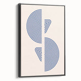 Geometric Bohemian Wall Art | Blue Concentric Circles | Modern Boho Print