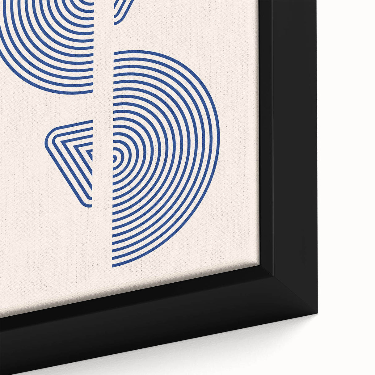 Geometric Bohemian Wall Art | Blue Concentric Circles | Modern Boho Print