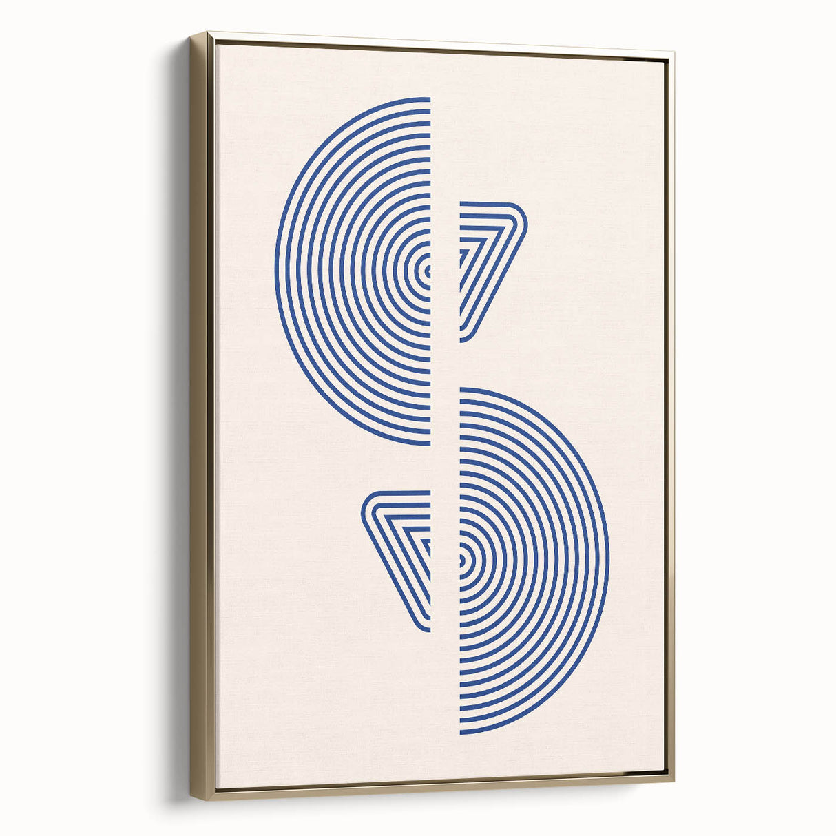 Geometric Bohemian Wall Art | Blue Concentric Circles | Modern Boho Print