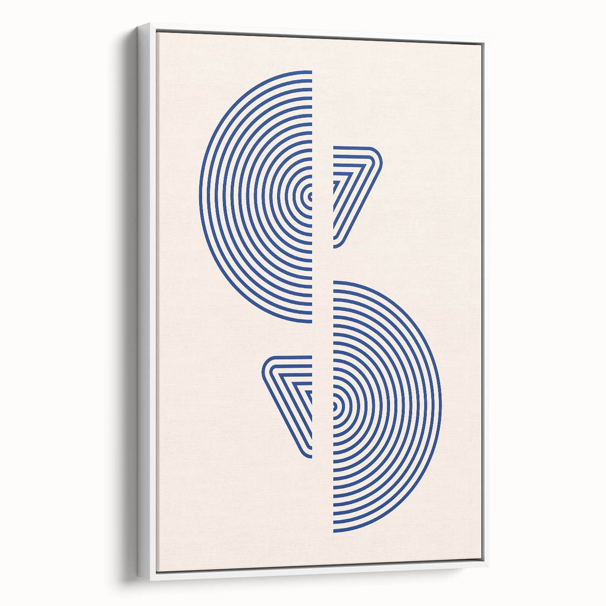 Geometric Bohemian Wall Art | Blue Concentric Circles | Modern Boho Print