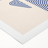 Geometric Bohemian Wall Art | Blue Concentric Circles | Modern Boho Print