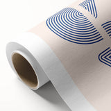 Geometric Bohemian Wall Art | Blue Concentric Circles | Modern Boho Print