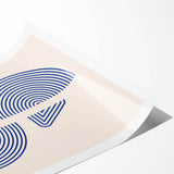 Geometric Bohemian Wall Art | Blue Concentric Circles | Modern Boho Print