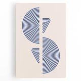 Geometric Bohemian Wall Art | Blue Concentric Circles | Modern Boho Print