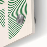 Geometric Boho Wall Art | Green Concentric Circles | Modern Minimalist Print