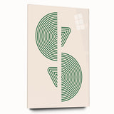 Geometric Boho Wall Art | Green Concentric Circles | Modern Minimalist Print