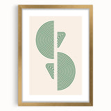 Geometric Boho Wall Art | Green Concentric Circles | Modern Minimalist Print