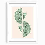 Geometric Boho Wall Art | Green Concentric Circles | Modern Minimalist Print