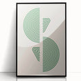 Geometric Boho Wall Art | Green Concentric Circles | Modern Minimalist Print
