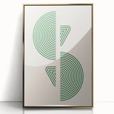 Geometric Boho Wall Art | Green Concentric Circles | Modern Minimalist Print