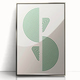 Geometric Boho Wall Art | Green Concentric Circles | Modern Minimalist Print