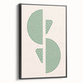 Geometric Boho Wall Art | Green Concentric Circles | Modern Minimalist Print