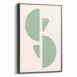 Geometric Boho Wall Art | Green Concentric Circles | Modern Minimalist Print