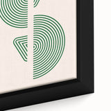 Geometric Boho Wall Art | Green Concentric Circles | Modern Minimalist Print