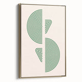 Geometric Boho Wall Art | Green Concentric Circles | Modern Minimalist Print