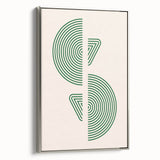 Geometric Boho Wall Art | Green Concentric Circles | Modern Minimalist Print