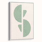 Geometric Boho Wall Art | Green Concentric Circles | Modern Minimalist Print
