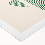 Geometric Boho Wall Art | Green Concentric Circles | Modern Minimalist Print