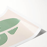 Geometric Boho Wall Art | Green Concentric Circles | Modern Minimalist Print