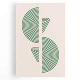 Geometric Boho Wall Art | Green Concentric Circles | Modern Minimalist Print