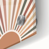 Bohemian Wall Art Sunrise | Eclectic Boho Decor Canvas | Retro Chic Design