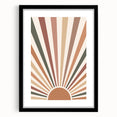 Bohemian Wall Art Sunrise | Eclectic Boho Decor Canvas | Retro Chic Design