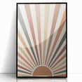 Bohemian Wall Art Sunrise | Eclectic Boho Decor Canvas | Retro Chic Design