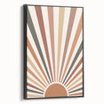 Bohemian Wall Art Sunrise | Eclectic Boho Decor Canvas | Retro Chic Design