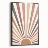 Bohemian Wall Art Sunrise | Eclectic Boho Decor Canvas | Retro Chic Design