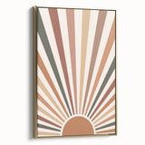 Bohemian Wall Art Sunrise | Eclectic Boho Decor Canvas | Retro Chic Design