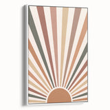 Bohemian Wall Art Sunrise | Eclectic Boho Decor Canvas | Retro Chic Design