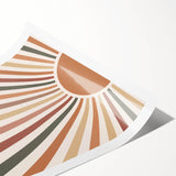 Bohemian Wall Art Sunrise | Eclectic Boho Decor Canvas | Retro Chic Design