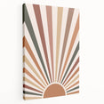 Bohemian Wall Art Sunrise | Eclectic Boho Decor Canvas | Retro Chic Design