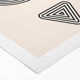 Bohemian Wall Art | Minimalist Boho Decor Canvas | Eclectic Black & White Art