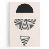 Bohemian Wall Art | Minimalist Boho Decor Canvas | Eclectic Black & White Art