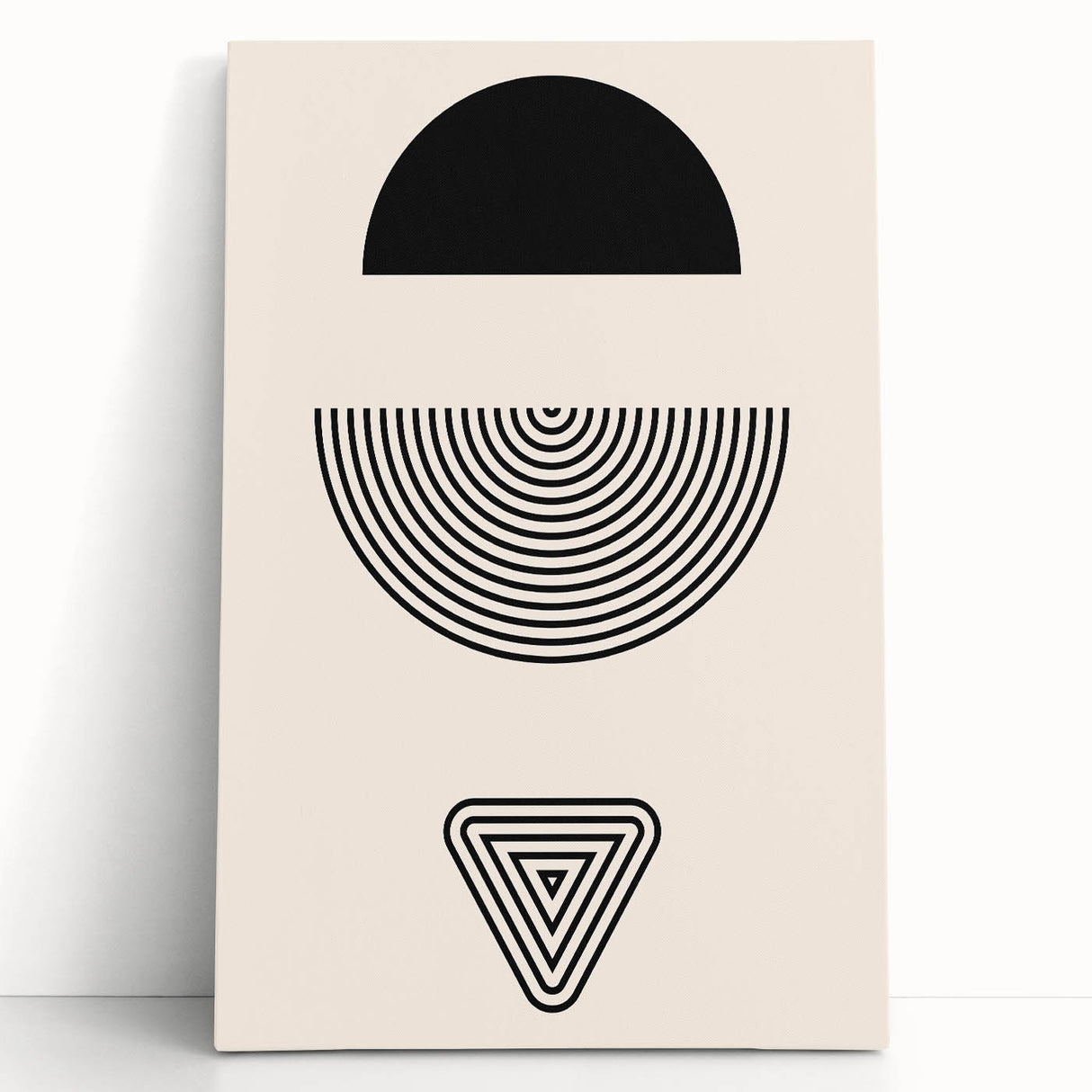 Bohemian Wall Art | Minimalist Boho Decor Canvas | Eclectic Black & White Art