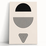 Bohemian Wall Art | Minimalist Boho Decor Canvas | Eclectic Black & White Art