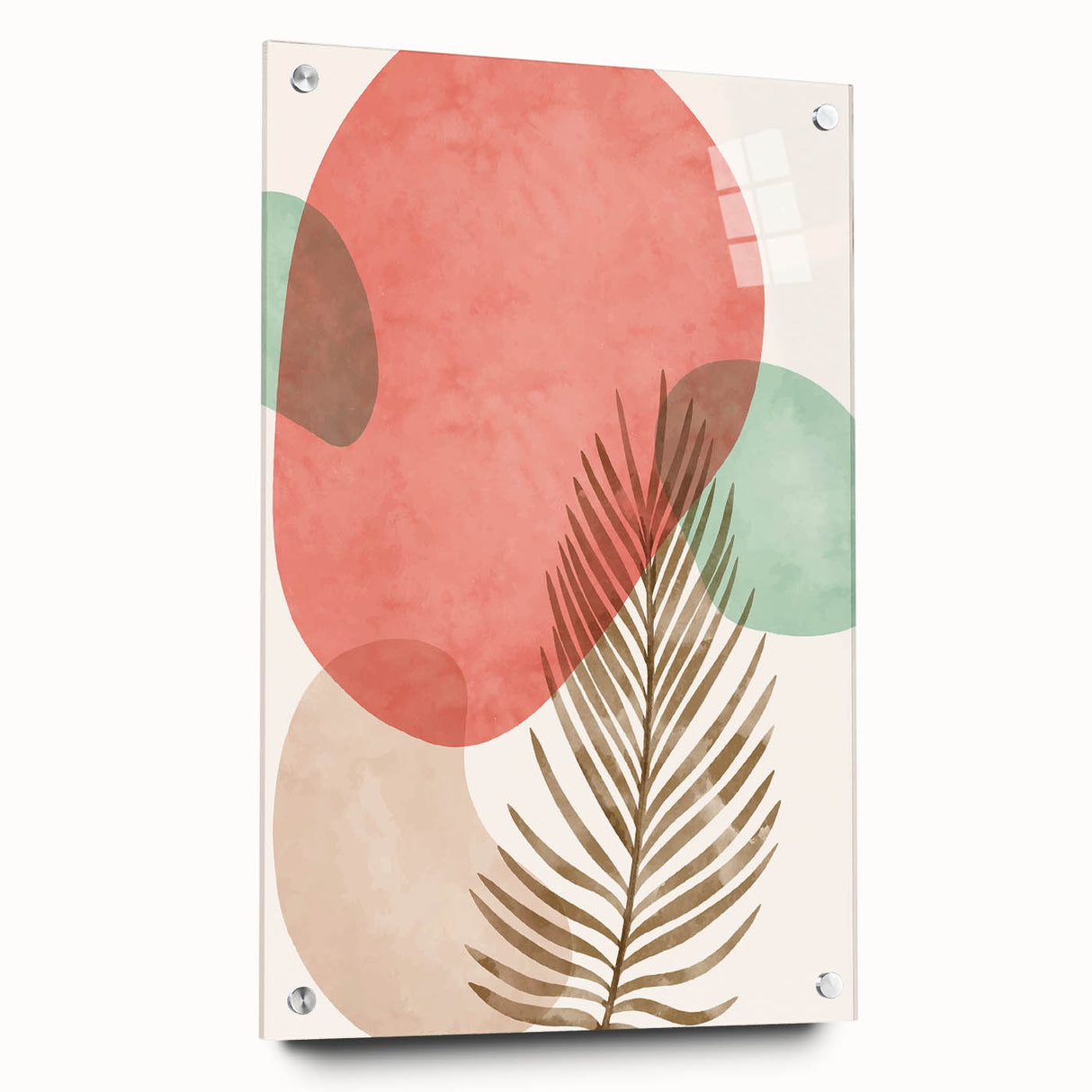 Bohemian Palm Leaf Wall Art | Modern Abstract Boho Decor | Nature Print
