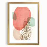 Bohemian Palm Leaf Wall Art | Modern Abstract Boho Decor | Nature Print