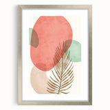 Bohemian Palm Leaf Wall Art | Modern Abstract Boho Decor | Nature Print