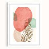 Bohemian Palm Leaf Wall Art | Modern Abstract Boho Decor | Nature Print