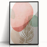 Bohemian Palm Leaf Wall Art | Modern Abstract Boho Decor | Nature Print