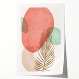 Bohemian Palm Leaf Wall Art | Modern Abstract Boho Decor | Nature Print