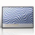 Bohemian Wall Art | Blue & White Eclectic Boho Decor Canvas Print