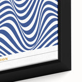 Bohemian Wall Art | Blue & White Eclectic Boho Decor Canvas Print