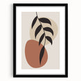 Modern Boho Leaf Wall Art | Minimalist Geometric Decor | Nature Print