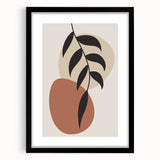 Modern Boho Leaf Wall Art | Minimalist Geometric Decor | Nature Print